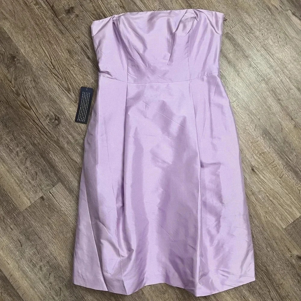 Ann Taylor Strapless Lilac A-Line Dress